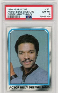 1980 Topps Star Wars Empire Strikes Back "ACTOR BILLY DEE WILLIAMS" PSA 8 NM-MT - Picture 1 of 2