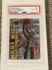 1996 Fleer Metal MOLTEN METAL #25 - DAVID ROBINSON - PSA 6 EX-MT SPURS / Low Pop