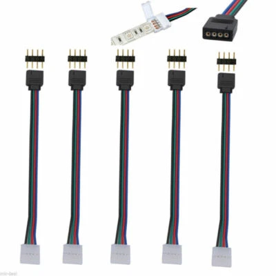 10Pcs 4Pin Male Female Connector Wire Cable For 3528 5050 RGB LED Strip Light - Image 1 of 4