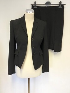 PAUL SMITH BLACK WOOL BLEND SKIRT SUIT SIZE 38/40 UK 10/12