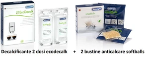 DE LONGHI Confezione da 2 Sacchetti Anti Calcare + decalcificante eco decalk - Foto 1 di 3