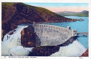 Cartolina Roosevelt Dam Arizona - Foto 1 di 2