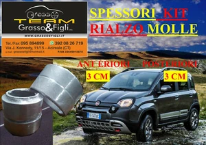 Spessori Molle Rialzo FIAT PANDA 4X4 319 2012 -> Avanti Dietro 3 CM + 3 CM cross - Picture 1 of 3