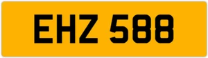 EHZ 588 E 3x3 DATELESS PRIVATE NUMBER PLATE EM EMM EMMA EVE EVA EUAN ERIC ELA ED - Picture 1 of 1