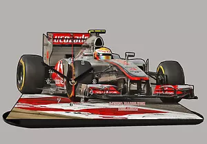 MODEL CARS, FORMULA ONE, F1, LEWIS HAMILTON, MCLAREN with Clock - Picture 1 of 1