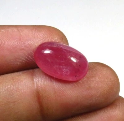 Piedra preciosa cabujón zafiro rojo natural forma ovalada lisa 15,5x10 mm 10 quilates SP-55 Foto 1 de 4