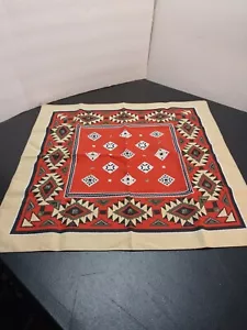 Handkerchief Native Made In The USA RN #4193 Red Tan Black - Picture 1 of 4