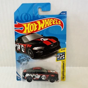 Hot Wheels 2018 Ford Mustang GT 92/250 HW Speed Graphics 2/10 Black Red NEW! - Picture 1 of 16