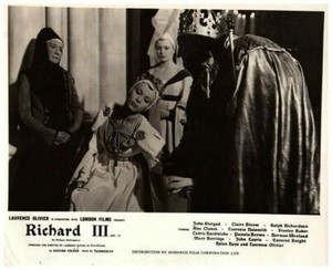 Richard III Original Lobby Card Laurence Olivier Claire Bloom Shakespeare