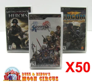 50x SONY PSP GAME CLEAR PROTECTIVE BOX PROTECTOR SLEEVE CASE - FREE SHIPPING! - Picture 1 of 7