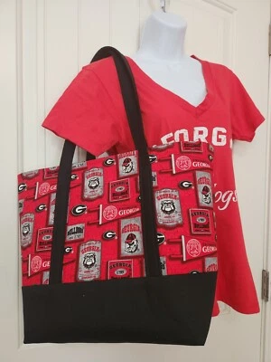 GA Bulldog Officially Licensed Tote Bag, NEW with inside pocket  - Image 1 of 3