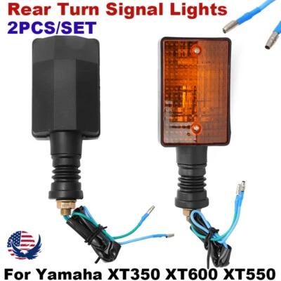 2X Rear Turn Signal Lights For Yamaha XT600 XT550 XT250 FZ750 XT350 1985-2000 US Foto 1 de 4