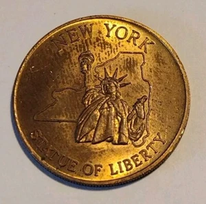 NEW YORK   Shell Oil States of the Union Bronze Game Token Coin - Picture 1 of 3