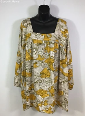 MANUHEALI'I Multi-pattern Long Sleeve Pull-over Blouse Women - Size L - Image 1 of 4