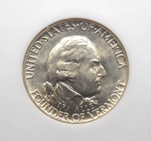 1927 Commemorative *VERMONT* Half Dollar 50c NGC MS64 #007 BU Unc ECC&C, Inc. - Picture 1 of 5