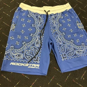Pantalones Cortos Rockstar Original Hombre Azul Blanco 3XL - Imagen 1 de 6