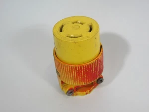 Pass & Seymour L1820-C Yellow Connector 20A 120/208V 4W 4P PAINTED USED - Picture 1 of 2