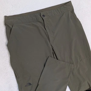 The North Face Pants Mens 38x32 Green Hiking Stretch Drawstring Reinforced Knee - Picture 1 of 10