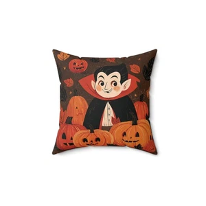 Halloween Vampire Throw Pillow and Cover Spooky Home Decor Accent Cushion - Picture 1 of 13