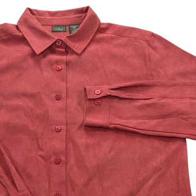L.L.Bean Chamois Button Up Long Sleeve Shirt Rust Orange Womens Medium - Image 1 of 4