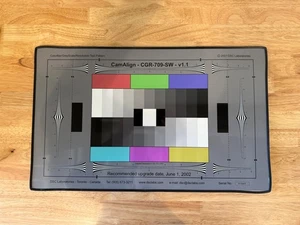 DSC Laboratories CamAlign CGR-709-SW v1.1 ColorBar/GrayScale/Resolution Test - Picture 1 of 3