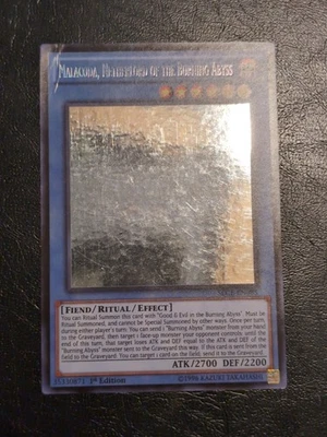 Yu-Gi-Oh! GHOST RARE MALACODA NETHERLORD OF THE BURNING ABYSS SECE 1ST LP/MP - Image 1 of 4