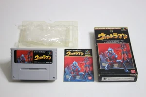 Ultraman Nintendo Super Famicom Game Software BANDAI, 1991 in Box with Manual - Picture 1 of 19