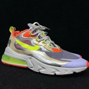 Nike Air Max 270 React Women's Sz 11 White Volt Desert Orange Sneaker CQ0210-101 - Picture 1 of 10