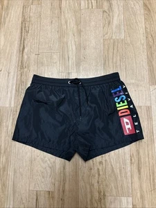 Diesel Pride Swim Trunks Men Black Lined. Beachwear Size M - Picture 1 of 6