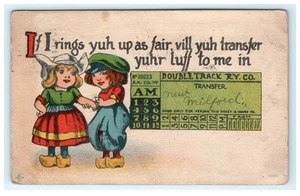 Anfang 1908 1917 J.B. & Co. Dutch Children Rail Transfer New Milford - Bild 1 von 2