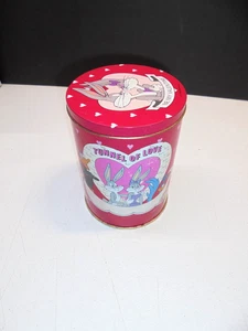 Vintage 1990 Looney Tunes Tunnel of Love Valentine's Day Tin - Picture 1 of 7