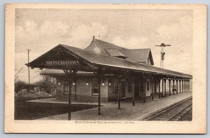 Railroad Depot Shepherdstown West Virginia WV Albertype Co. c1910 Postcard - Picture 1 of 2