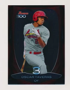 OSCAR TAVERAS ⚾ 2013 Bowman Chrome Top 100 Prospects Insert #BTP-3 Cardinals - Picture 1 of 2