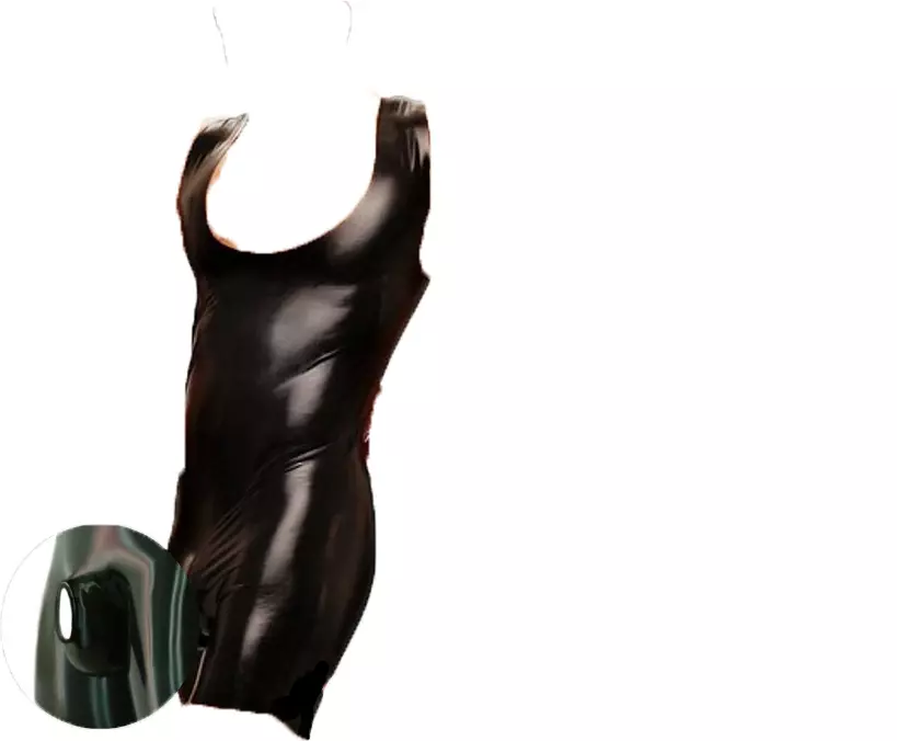 FETISSO FETISH BONDAGE RUBBER CATSUIT BODY SUIT LATEX WRESTLER LEOTARD 3340 PEEPHOLE