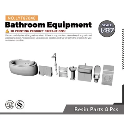 MRY-SFW HO Scale 1/87 Scene Model Bathroom Equipment - Image 1 of 2