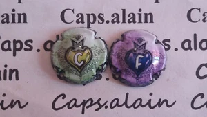 2 BELLES CAPSULES CHAMPAGNE GENERIQUE COEURS NEWS - Imagen 1 de 1