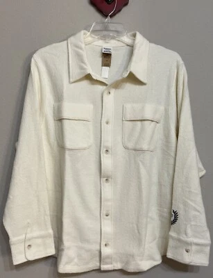 Camisa polar Victoria's Secret ROSA grande marfil abotonada de gran tamaño ¡NUEVA CON ETIQUETAS! AZZ12 Foto 1 de 4