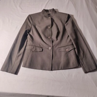 Blazer BROOKS BROTHERS •Mujer 2P• Chaqueta 100% Lana Tostada Mandarín Academia Foto 1 de 4