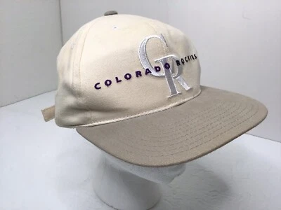 科罗拉多落基山脉美国针带后帽复古米色美国职棒大联盟 — 第 1/4 张图片