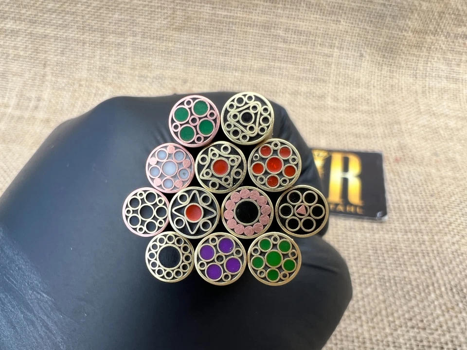 OLIR Mosaikpin Damastklinge Rohling Messergriff damastmesser 13cm Ø 6 mm Video ⭐