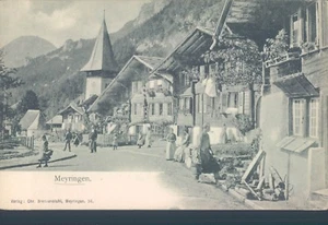 Litografía SUIZA Meyringen PC 1900s - Imagen 1 de 2