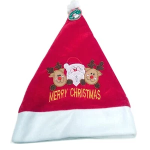 7× Christmas Santa Claus Reindeers Hat Costume Adults / Kids Party Holiday Hat - Picture 1 of 3