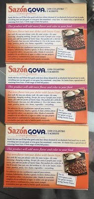 Tempero Goya Sazon coentro e urucum, 8 pacotes (pacote com 4 caixas) - Imagem 1 de 4