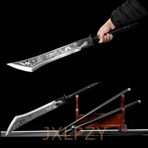Handmade Chinese Wushu Broadsword KungFu Sword Sharp 1095 Carbon Steel Blade Dao - Picture 1 of 11