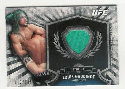 2012 TOPPS UFC BLOODLINES FIGHTER RELICS LOUIS GAUDINOT FIGHTER-WORN GEAR 13/188 - Image 1 of 2