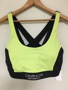 Calvin Klein Performance Sports Bra PF0T3170 Size XS Mint Green/Blk NWT - Picture 1 of 2
