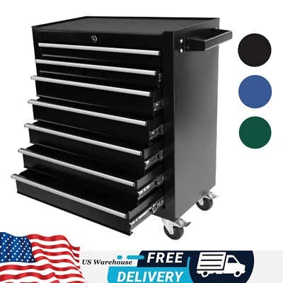 Tool Chest 7-Drawer Rolling Tool Box with Wheels Multifunctional Tool Cart - Image 1 of 3