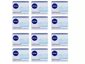 12 Bars x 100g Nivea Creme Soft Cream Care Soap - Picture 1 of 5