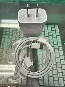 Original 20W USB-C Schnell Ladegerät Adapter & 1M Geflochtenes Kabel für iPhone 15 und 16 - Bild 1 von 5