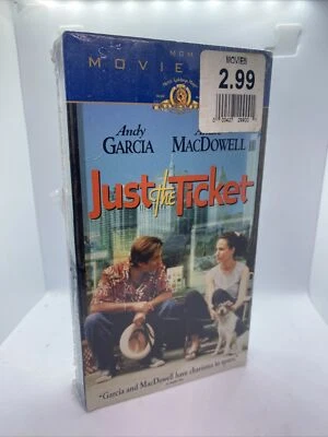 Just The Ticket (VHS 1998) Andy Garcia & Andie MacDowell - Sealed w Watermarks Foto 1 de 4